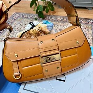 Dior Camel Leather Street Chic Bag